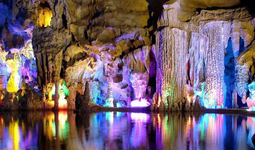 Reed Flute Cave In Guangxi, China