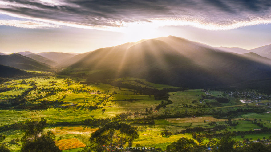 Beautiful Landscape From Rural Victorian Town