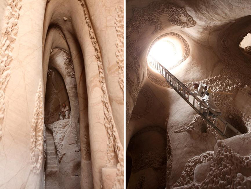 This Artist Spent 10 Years Carving A Giant Cave - Alone With His Dog