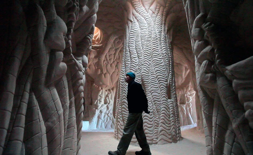 This Artist Spent 10 Years Carving A Giant Cave – Alone With His Dog