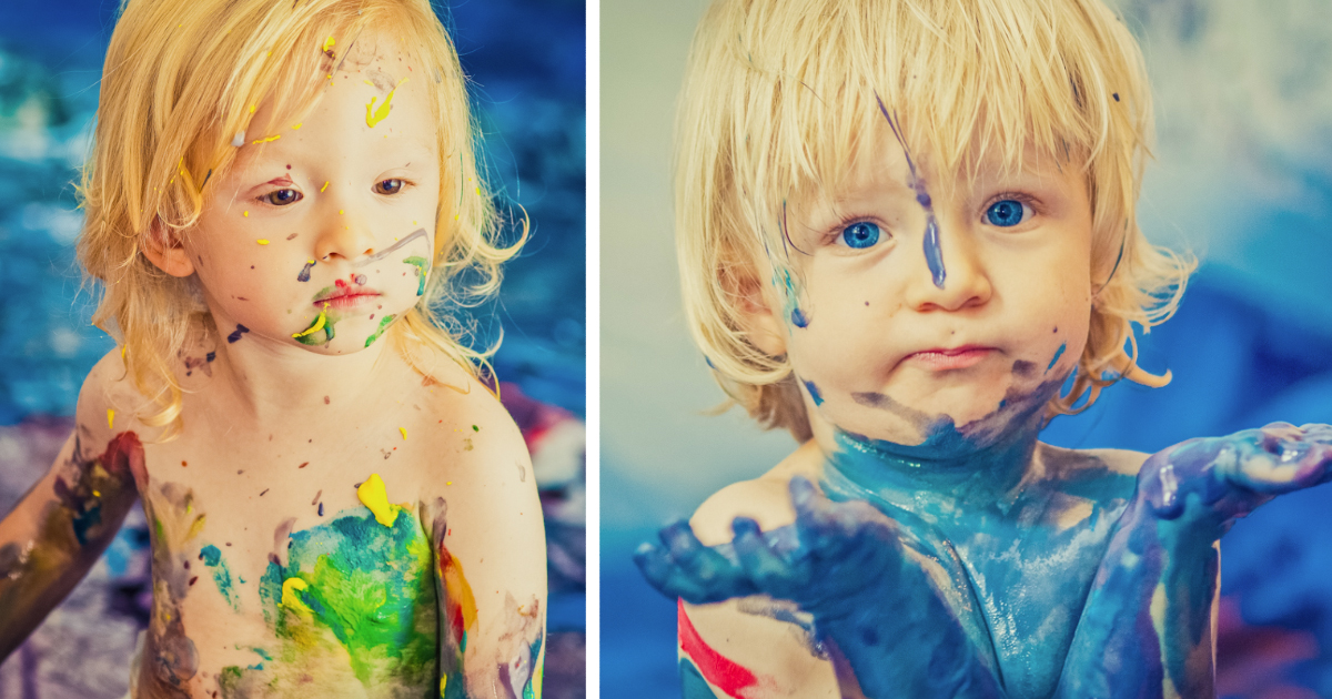 Image result for photos of children with paint