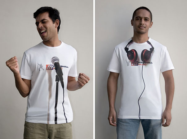 Creative t shirt design - Marshall Music T-shirt, rock band t-shirts