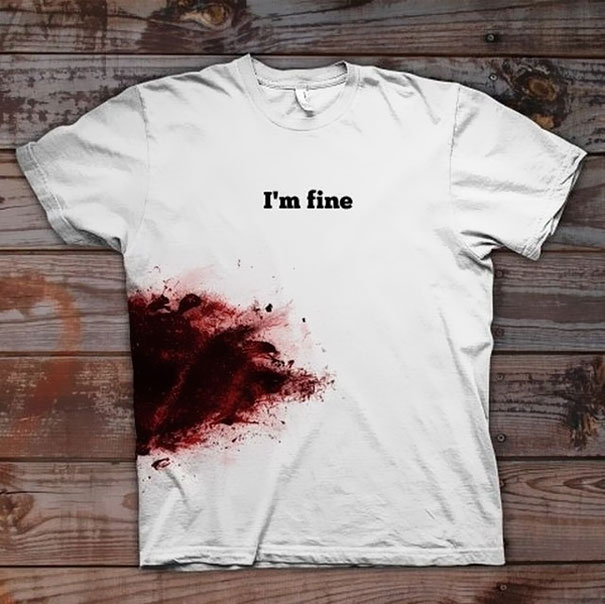 Horror t-shirts - Blood on T-shirt
