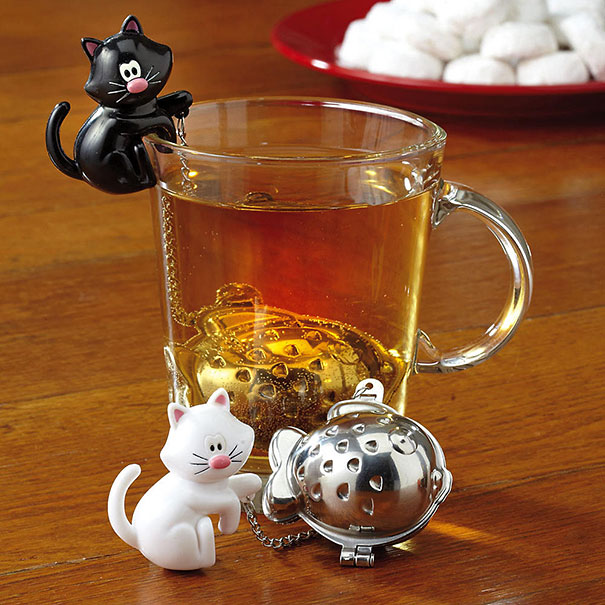 Details about   Funny Tea Filter Tea Infuser Novel Cartoon Cat Shaped Loose Leaf Tea Infuser 