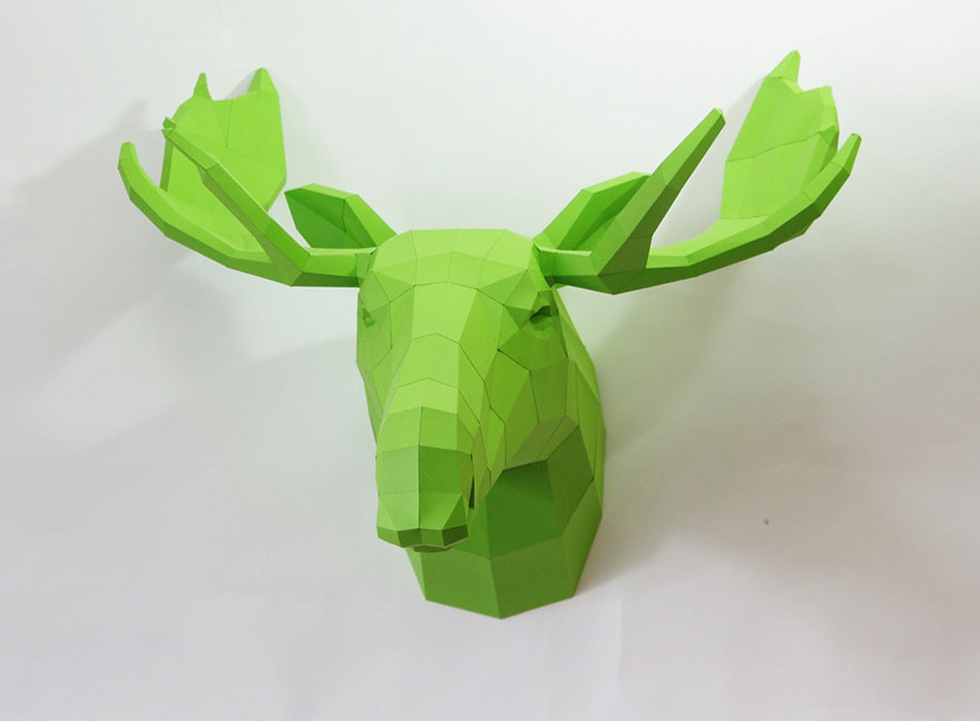 Geometric Paper Animal Sculptures By Wolfram Kampffmeyer