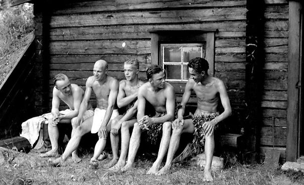 Unknow Finnish Soldiers After Sauna, Continuation War