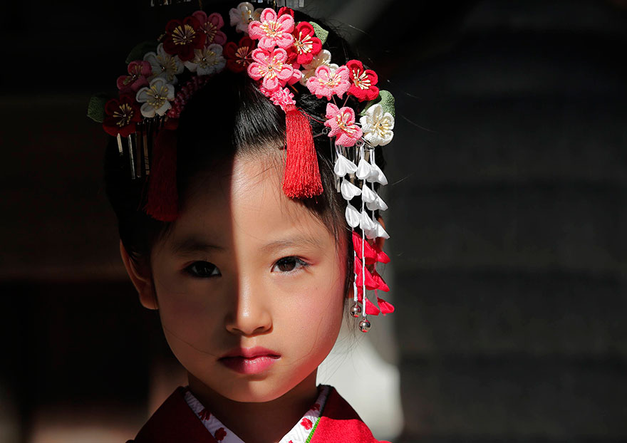 Little Girl In Kimono
