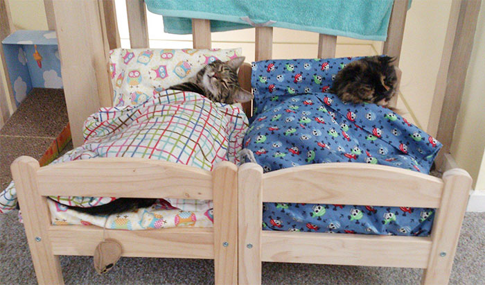 Ikea Doll Beds Into Adorable Cat, Pet Cat Bunk Bed Ikea