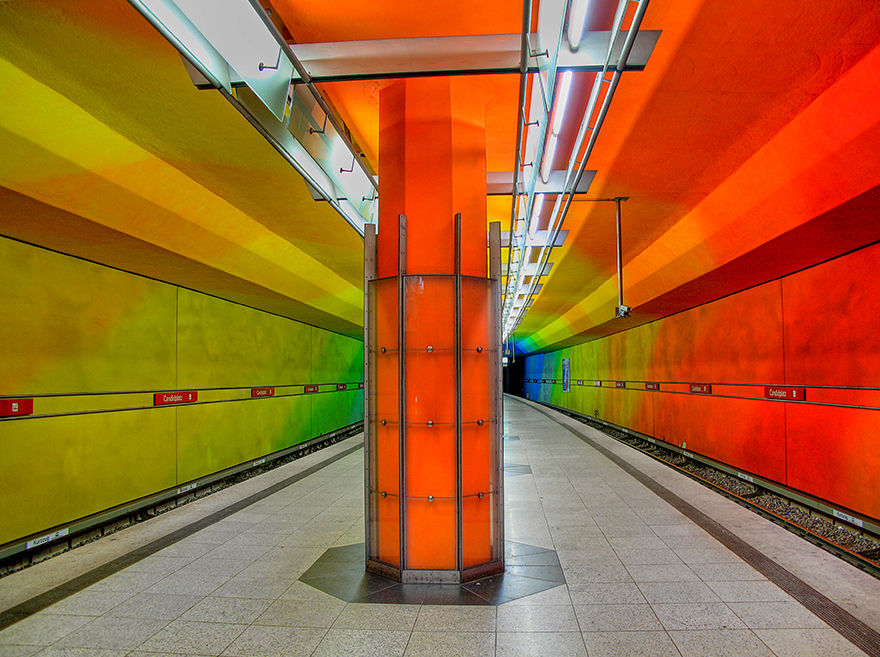Georg-Brauchle-Ring, Marienplatz and Candidplatz U-Bahn Stations, Munich, Germany