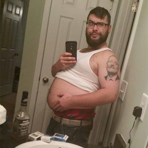 Baby Belly Mirror Selfie