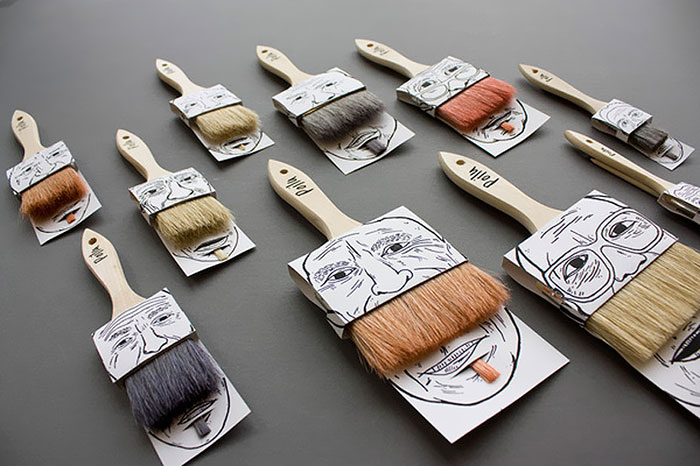 Moustache Paintbrushes