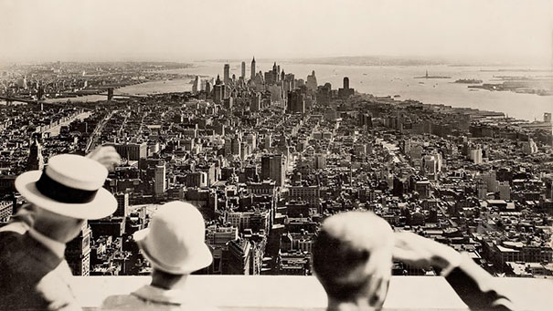 View From The Top On The Opening Day Of The Empire State Building, 1931