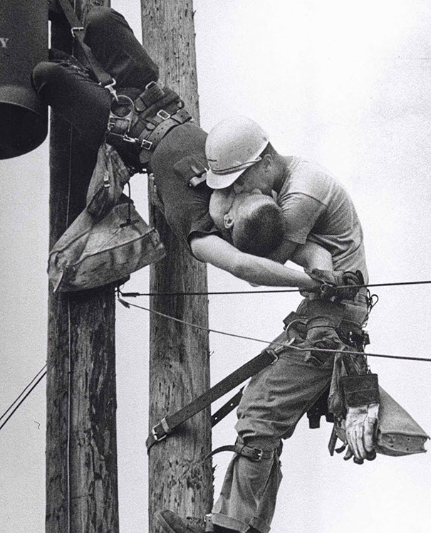The Kiss Of Life – A Utility Worker Giving Mouth-to-mouth To Co-worker After He Contacted A High Voltage Wire, 1967
