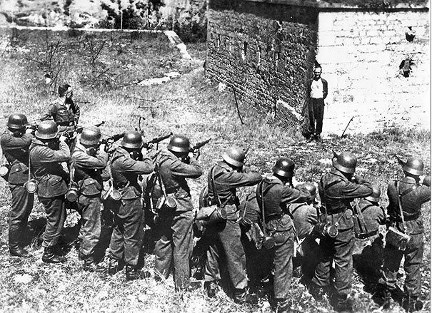 Georges Blind, A Member Of The French Resistance, Smiling At A German Firing Squad, 1944