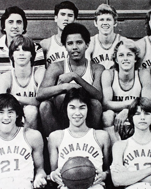 Barack Obama With His Junior Varsity Basketball Team,