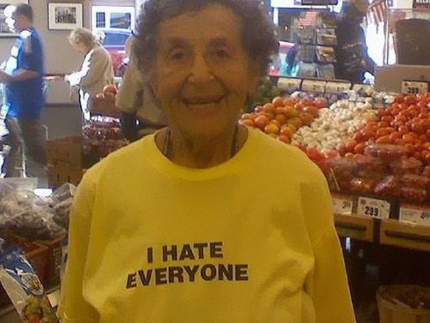 Old People Wearing Funny T-shirts