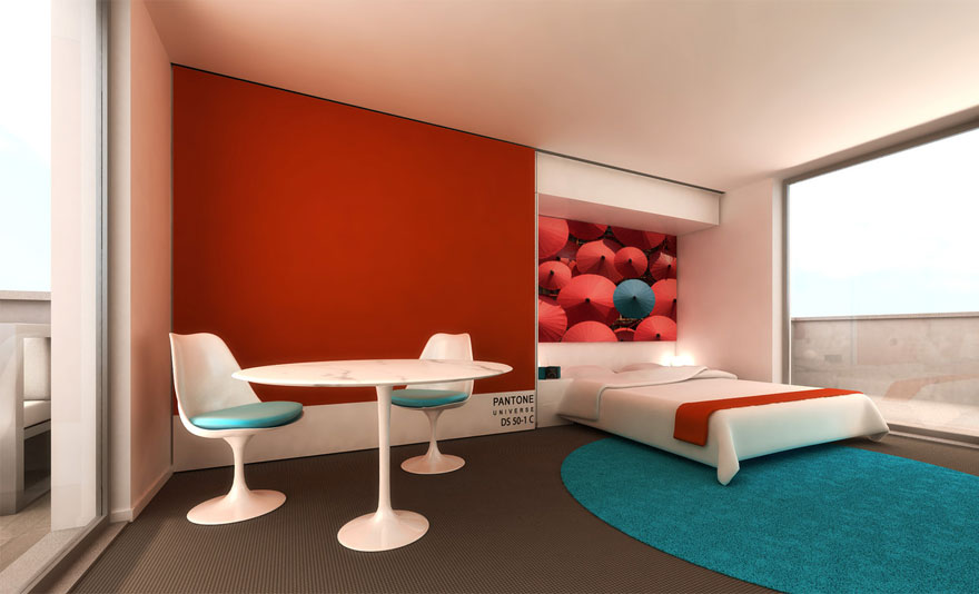There's A Hotel In Brussels That Lets You Sleep In Your Favorite Pantone Colors
