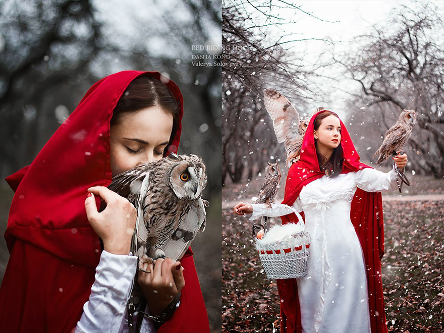 Russian Photographer Captures Fairy-Tale Scenes With REAL Animals