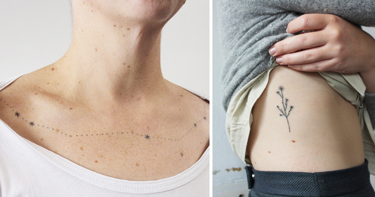 Artist Inks Her Friends With Minimalist Tattoos For Food, Lessons Or Books  | Bored Panda