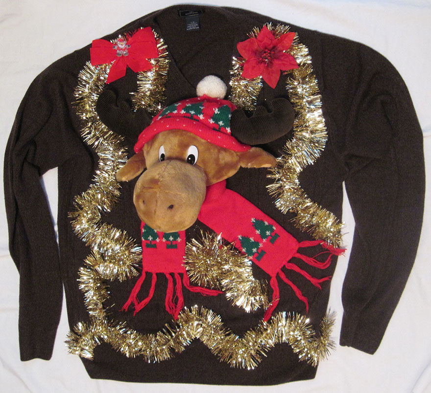 Homemade Christmas Reindeer Sweater