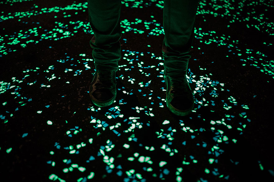 Solar-Powered Glowing Bicycle Path In Netherlands Inspired By Van Gogh's Starry Night