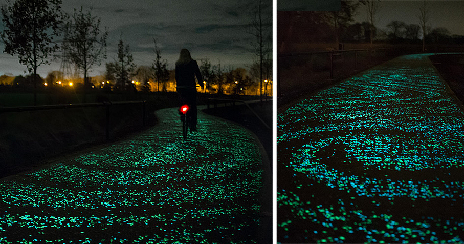 Solar-Powered Glowing Bicycle Path In Netherlands Inspired By Van Gogh's  Starry Night | Bored Panda