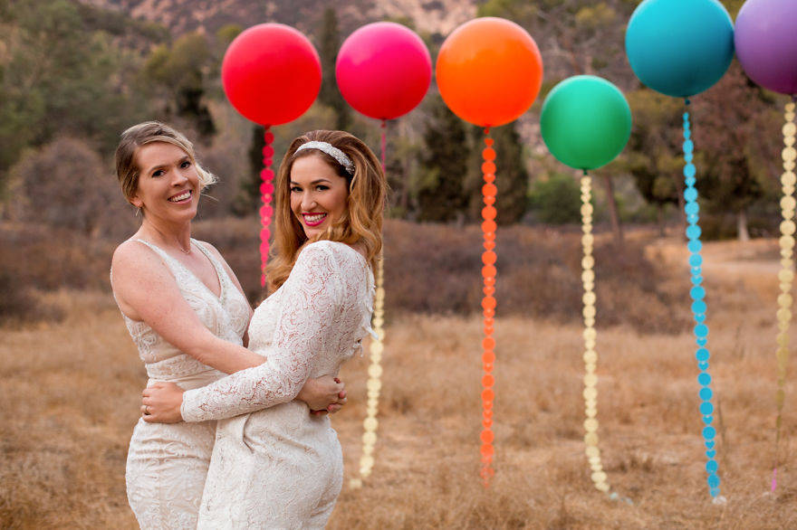 Stunning Lesbian Wedding Inspiration For Your Rainbow Pride-loving Heart