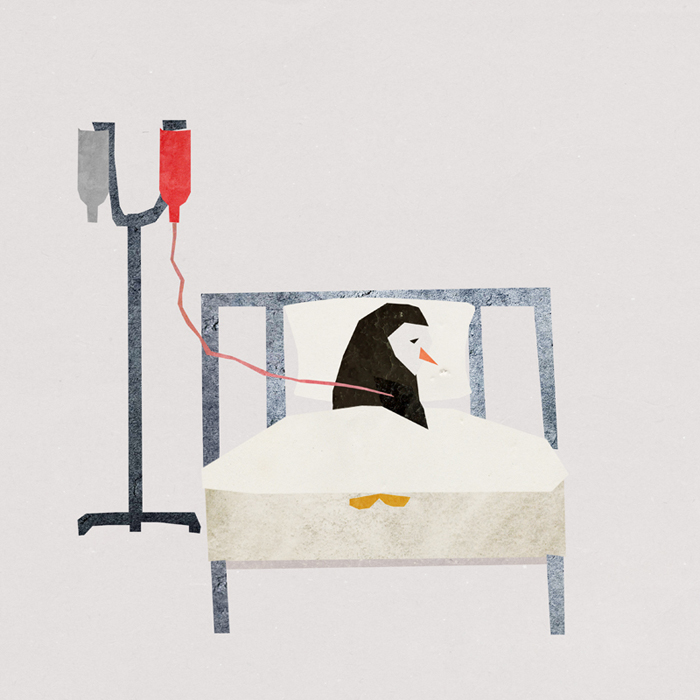 The Story Of A Sad Penguin And His Friend - A Bottle Of Wine