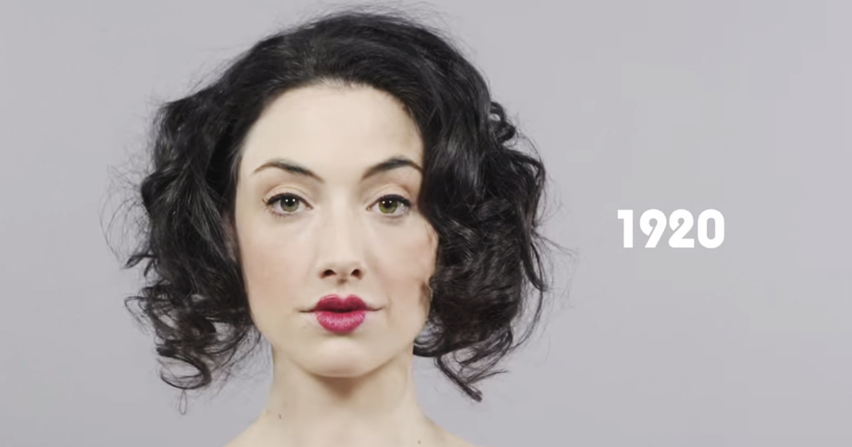 See 100 Years Of Makeup And Hair Styles In One Minute | Bored Panda