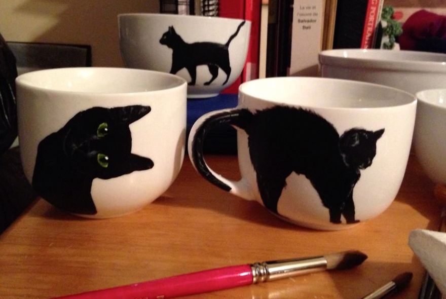 "black Cat" Cups And Bowls Collection