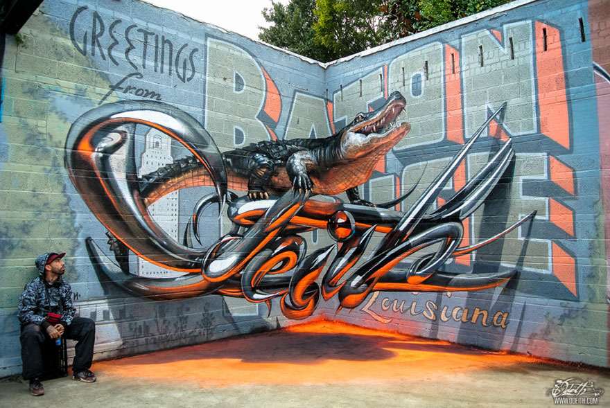 Portuguese Street Artist Creates Stunning 3D Graffiti That Seems To Float In The Air