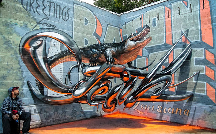 Portuguese Street Artist Creates Stunning 3D Graffiti That Seems To Float In The Air