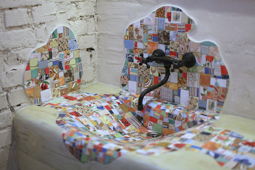 Let Me Show You How To Make A Mosaic Wooden Sink