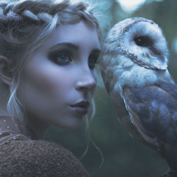 The Owls Are Not What They Seem - Photo Session With Real Birds
