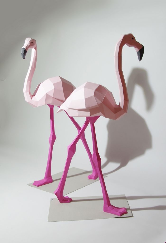 Flamingo Papercraft Kit