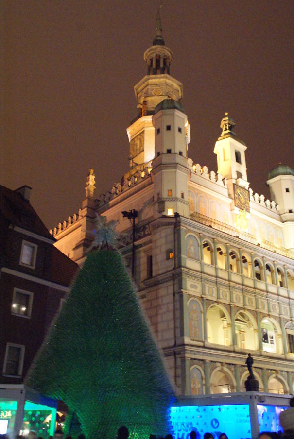 Poznań, Christmas Tree Made From Pet Bottles