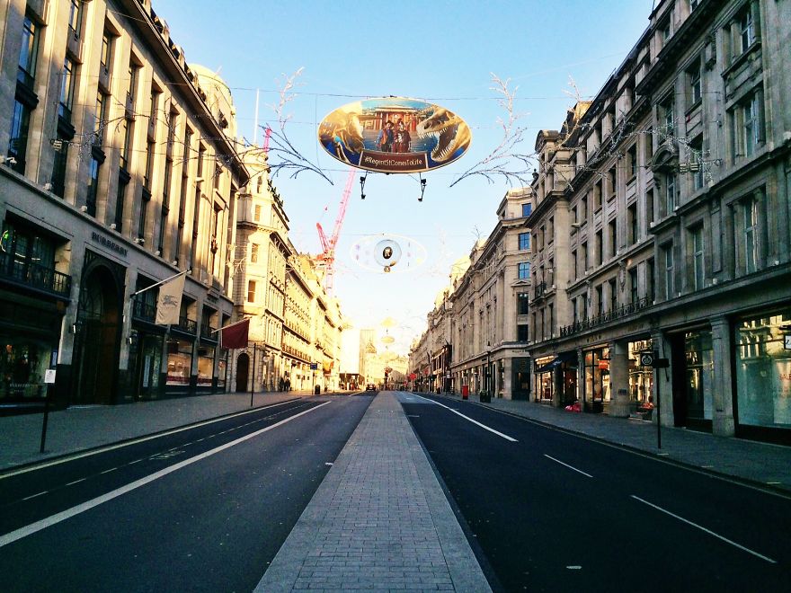 I Rode My Bike Through The Empty Streets On Christmas Day In London