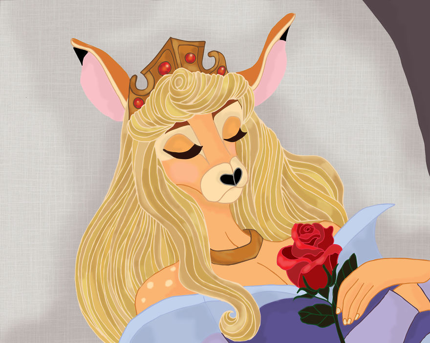 How Disney Princesses Would Look Like If They Were Humanised Animals