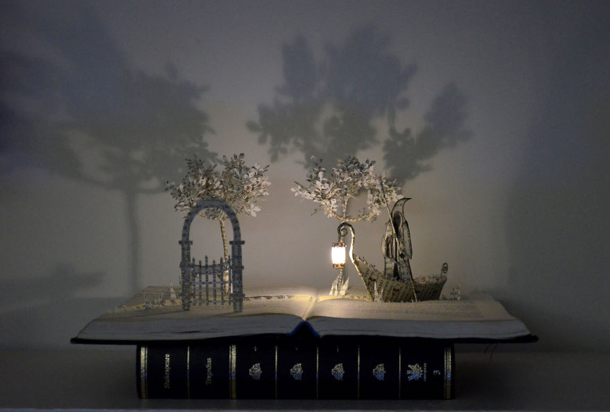 "Charon And The Door To A World Of Dreams" Book Sculpture