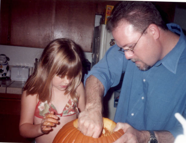 Pumpkin Artistry Getting Passed To The Next Generation.