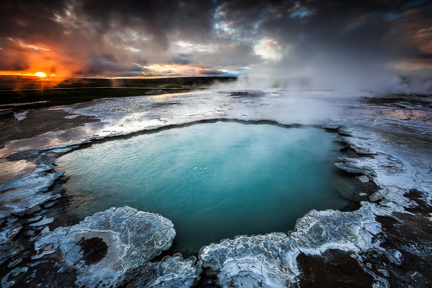 Photographs Of Highland Geysers In Iceland