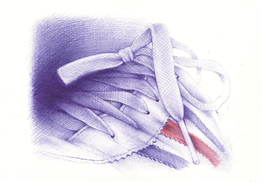 I Draw My Friends' Shoes With Ballpoint Pens