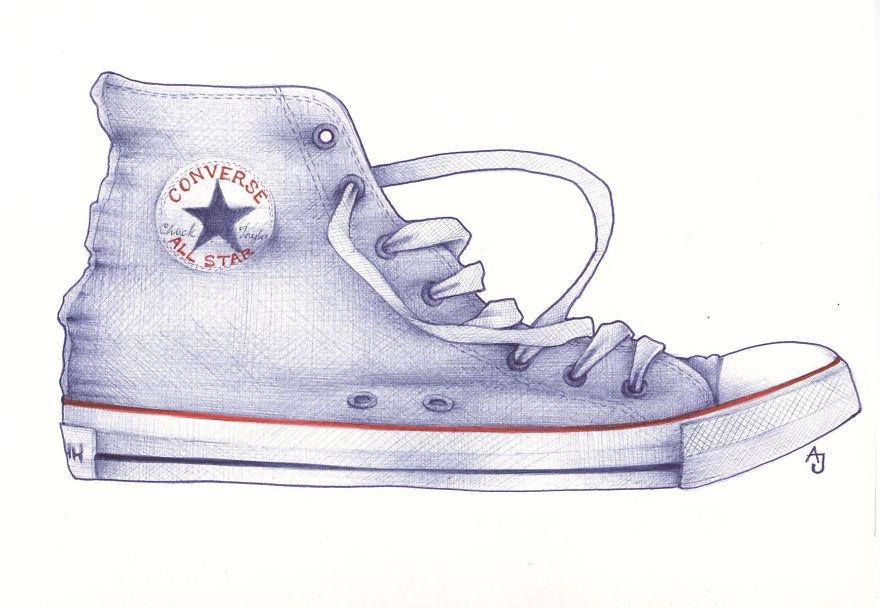 I Draw My Friends' Shoes With Ballpoint Pens