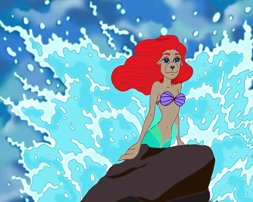 How Disney Princesses Would Look Like If They Were Humanised Animals