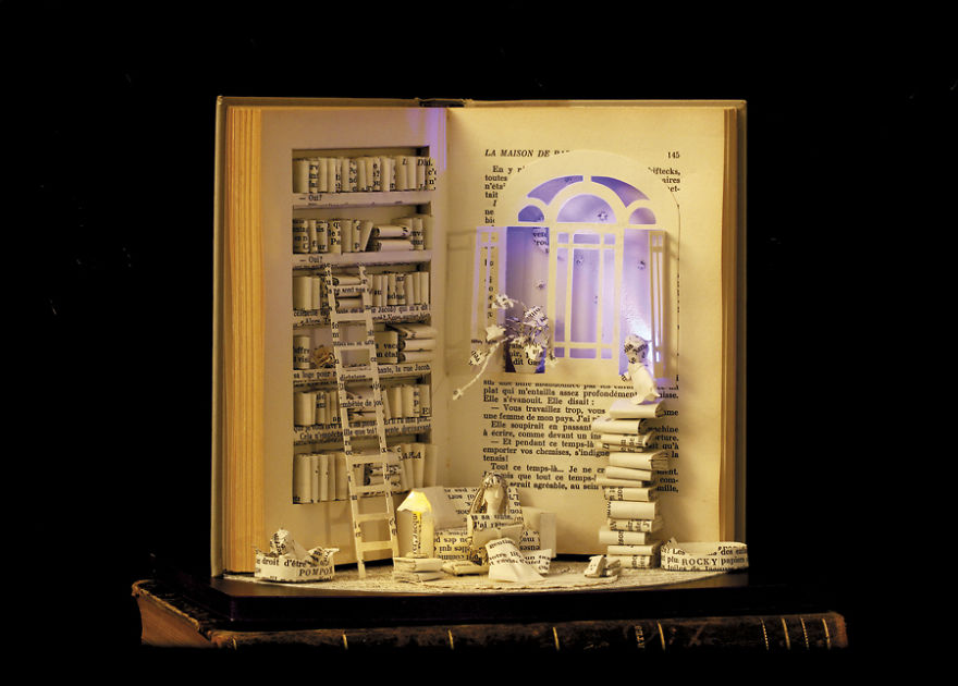 The Paper House - Handmade Book Sculpture By Karine Diot