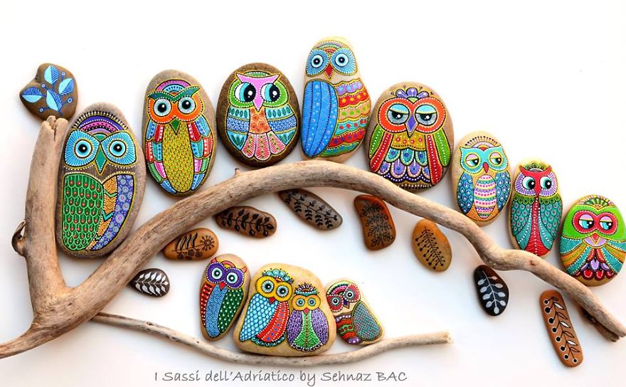 Painted Pebbles And Stones