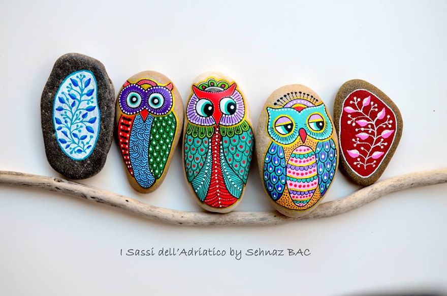 Painted Pebbles And Stones