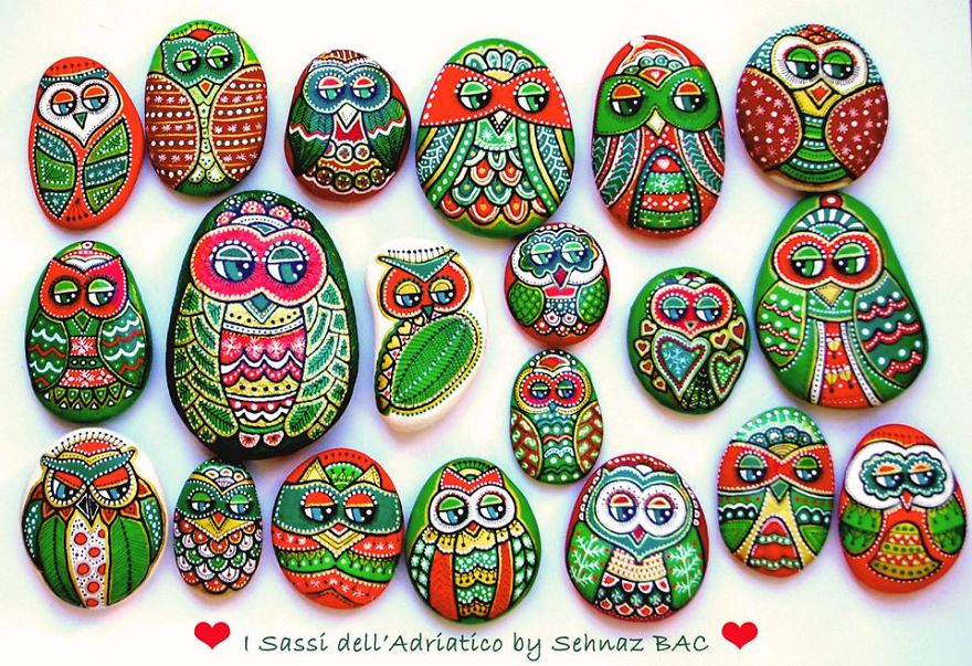 Painted Pebbles And Stones