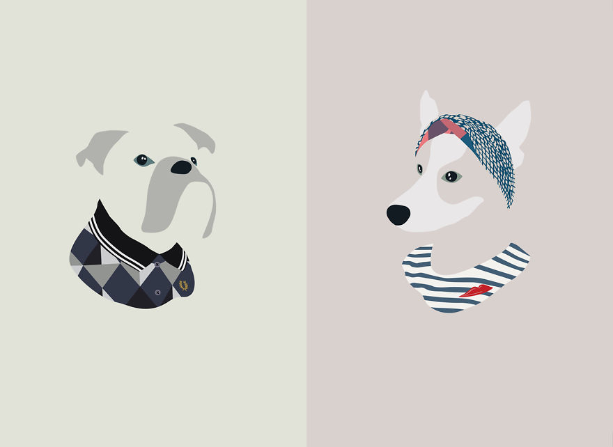 Woof Models: I Draw Dogs Who Like The More Fashionable Side Of Life