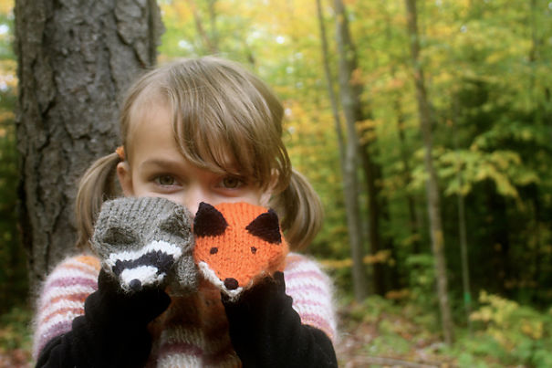 Forest Creatures Mittens